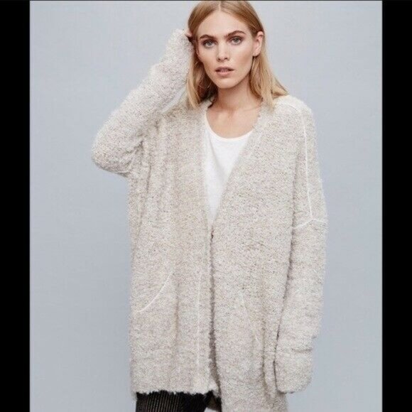 Free People Sweaters - Free People Oversized Alpaca Boucle Cardigan M EUC